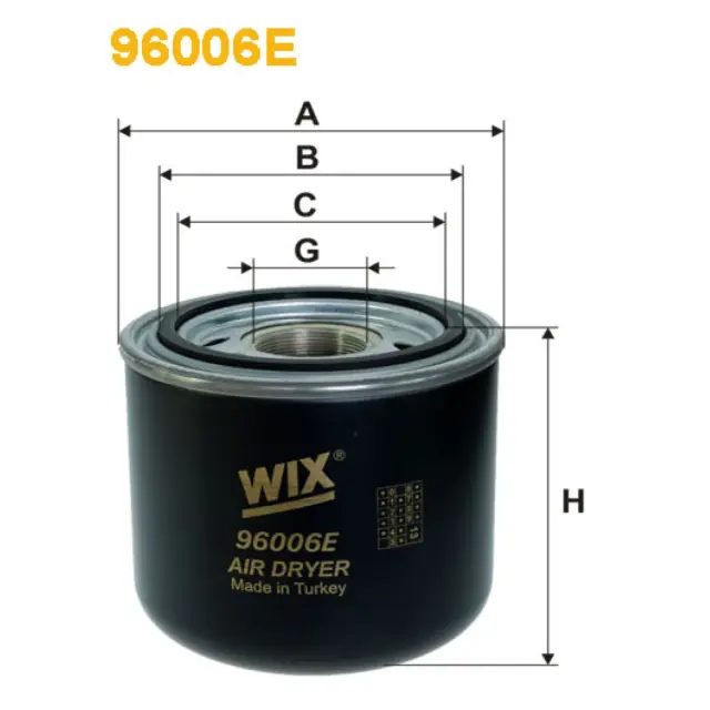 Фільтр повітряний WIX FILTERS Bova Magiq, Daf 45 LF, 75 CF, 85 CF, CF65, CF75, CF85, XF95, Ginaf X- (96006E)