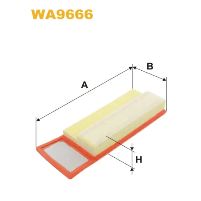 Фільтр повітряний WIX FILTERS Alfa Romeo Mito, Fiat 500 II (New 500), Doblo II, Panda II, Punto III (WA9666)