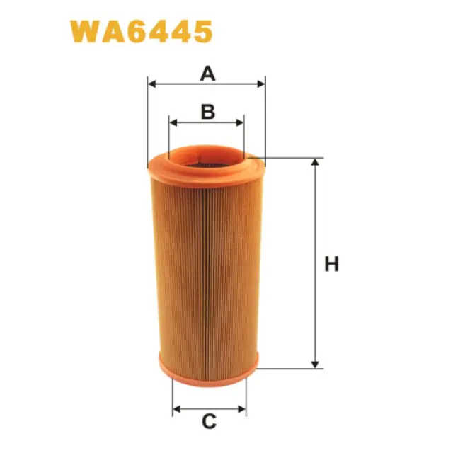 Фільтр повітряний WIX FILTERS Audi A2 (8Z0), Seat Arosa, Cordoba, Volkswagen Lupo, Polo II (81-94) (WA6445)