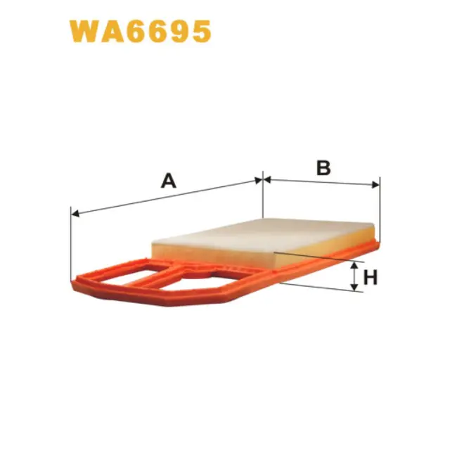 Фільтр повітряний WIX FILTERS Seat Arosa, Cordoba, Cordoba II, Ibiza II, Ibiza III, Ibiza IV, Inca, (WA6695)